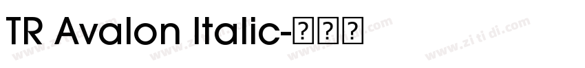 TR Avalon Italic字体转换